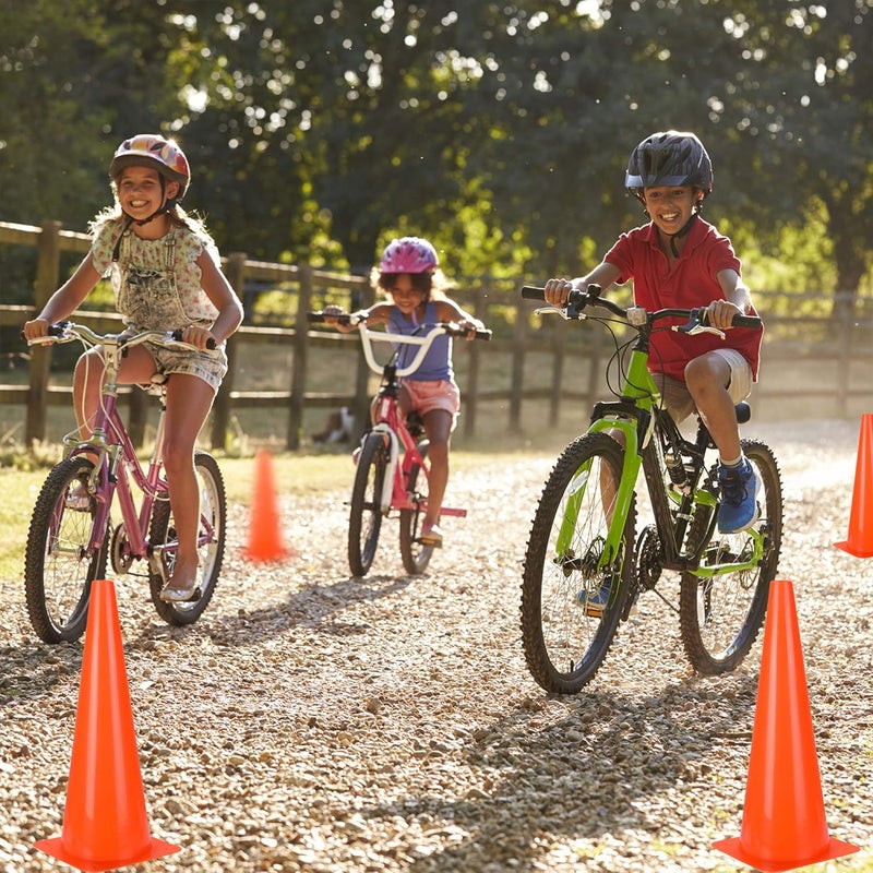 Alytree [5 Pack] 18 inch Traffic Cones, Safety Road Parking Cones,Agility Field Marker Cones for Soccer Basketball Football Drills Training, Outdoor Sport Activity & Festive Events - Image 4